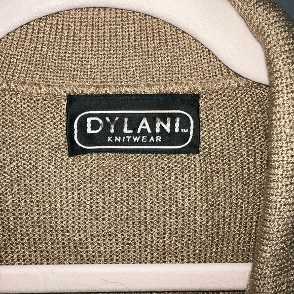 DYLANI knitwear zip up tan sweater - Picture 3 of 6